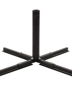 vidaXL Umbrella Stand with Weight Plates Black