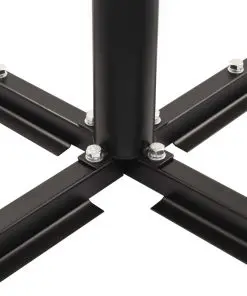 vidaXL Umbrella Stand with Weight Plates Black