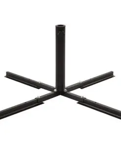 vidaXL Umbrella Stand with Weight Plates Black