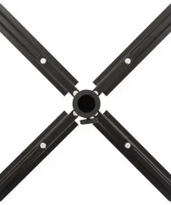 vidaXL Umbrella Stand with Weight Plates Black