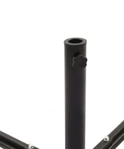 vidaXL Umbrella Stand with Weight Plates Black