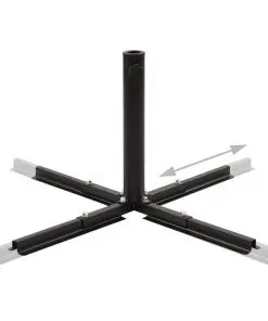 vidaXL Umbrella Stand with Weight Plates Black