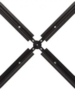 vidaXL Umbrella Stand with Weight Plates Black