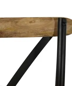 vidaXL Cross Chairs 2 pcs Solid Mango Wood 51x52x84 cm Black