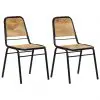 vidaXL Dining Chairs 2 pcs Solid Mango Wood vidaXL Dining Chairs 2 pcs Solid Mango Wood