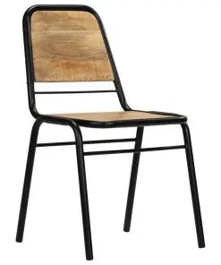 vidaXL Dining Chairs 2 pcs Solid Mango Wood