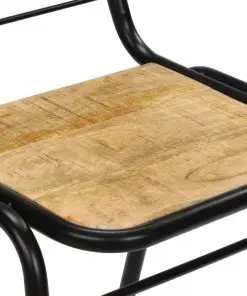 vidaXL Dining Chairs 2 pcs Solid Mango Wood