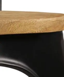 vidaXL Dining Chairs 2 pcs Black Solid Mango Wood