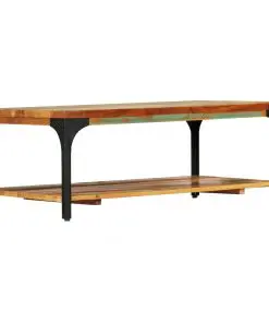 vidaXL Coffee Table with Shelf 100x60x35 cm Solid Reclaimed Wood