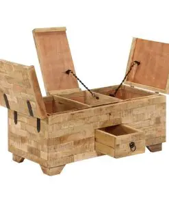 vidaXL Coffee Table Solid Mango Wood 80x40x35 cm