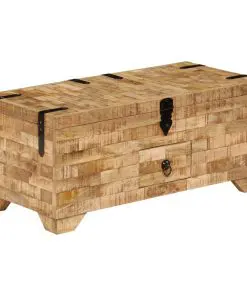 vidaXL Coffee Table Solid Mango Wood 80x40x35 cm