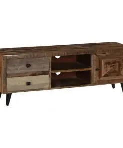 vidaXL TV Cabinet 118x30x40 cm Solid Mango Wood