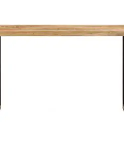 vidaXL Dining Table 115x55x76 cm Solid Mango Wood and Steel