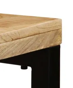 vidaXL Dining Table 115x55x76 cm Solid Mango Wood and Steel