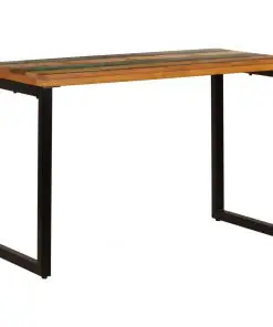 vidaXL Dining Table 115x55x76 cm Solid Reclaimed Wood and Steel