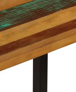 vidaXL Dining Table 115x55x76 cm Solid Reclaimed Wood and Steel