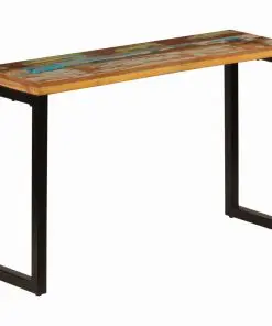 vidaXL Console Table 120x35x76 cm Solid Reclaimed Wood and Steel