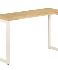 vidaXL Console Table 120x35x76 cm Solid Mango Wood and Steel