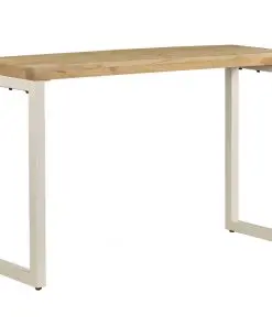 vidaXL Console Table 120x35x76 cm Solid Mango Wood and Steel