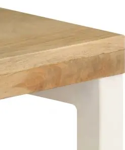 vidaXL Console Table 120x35x76 cm Solid Mango Wood and Steel