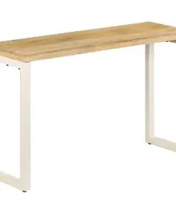 vidaXL Console Table 120x35x76 cm Solid Mango Wood and Steel