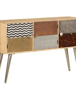 vidaXL Sideboard 120x30x75 cm Solid Mango Wood