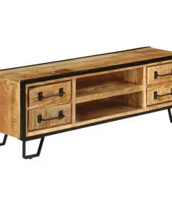 vidaXL TV Cabinet with Drawers 120x30x40 cm Solid Mango Wood