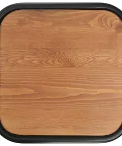 vidaXL Bar Stools 2 pcs Black Solid Pinewood and Steel