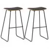 vidaXL Bar Stools 2 pcs Black Faux Leather