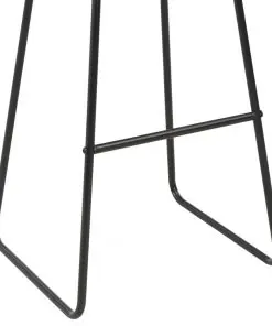 vidaXL Bar Stools 2 pcs Black Faux Leather