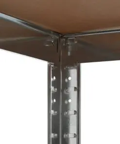 vidaXL Storage Shelf Silver 75x75x180 cm Steel and MDF