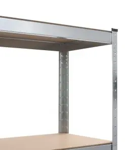 vidaXL Storage Shelf Silver 80x40x160 cm Steel and MDF