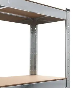 vidaXL Storage Shelves 2 pcs Silver 90x30x180 cm Steel and MDF