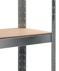 vidaXL Storage Shelves 2 pcs Silver 90x30x180 cm Steel and MDF