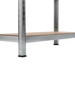 vidaXL Storage Shelves 2 pcs Silver 90x30x180 cm Steel and MDF