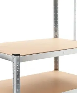 vidaXL Storage Shelf Silver 100x60x180 cm Steel and MDF