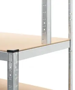 vidaXL Storage Shelf Silver 100x60x180 cm Steel and MDF