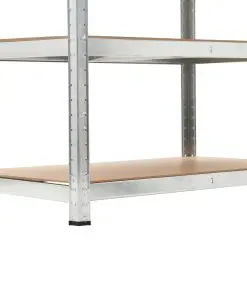vidaXL Storage Shelf Silver 100x60x180 cm Steel and MDF