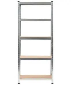 vidaXL Storage Shelves 3 pcs Silver 75x30x172 cm Steel and MDF