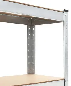 vidaXL Storage Shelves 3 pcs Silver 75x30x172 cm Steel and MDF