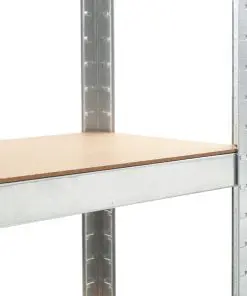 vidaXL Storage Shelves 3 pcs Silver 75x30x172 cm Steel and MDF