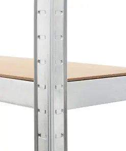 vidaXL Storage Shelves 3 pcs Silver 75x30x172 cm Steel and MDF
