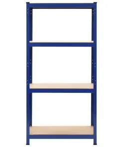 vidaXL Storage Shelf Blue 80x40x160 cm Steel and MDF