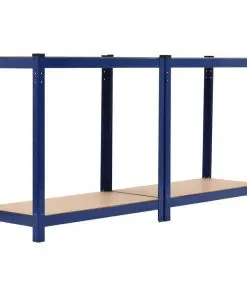vidaXL Storage Shelf Blue 80x40x160 cm Steel and MDF