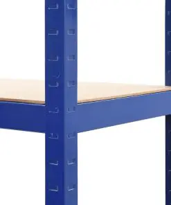 vidaXL Storage Shelf Blue 80x40x160 cm Steel and MDF