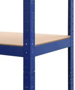 vidaXL Storage Shelf Blue 80x40x180 cm Steel and MDF