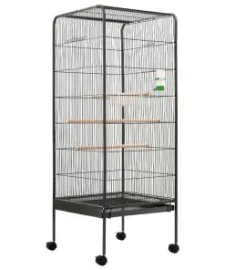 vidaXL Bird Cage Grey 54x54x146 cm Steel