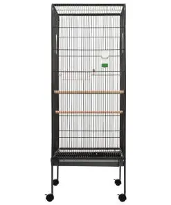vidaXL Bird Cage Grey 54x54x146 cm Steel