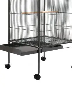 vidaXL Bird Cage Grey 54x54x146 cm Steel