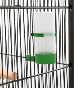 vidaXL Bird Cage with Roof Grey 66x66x155 cm Steel